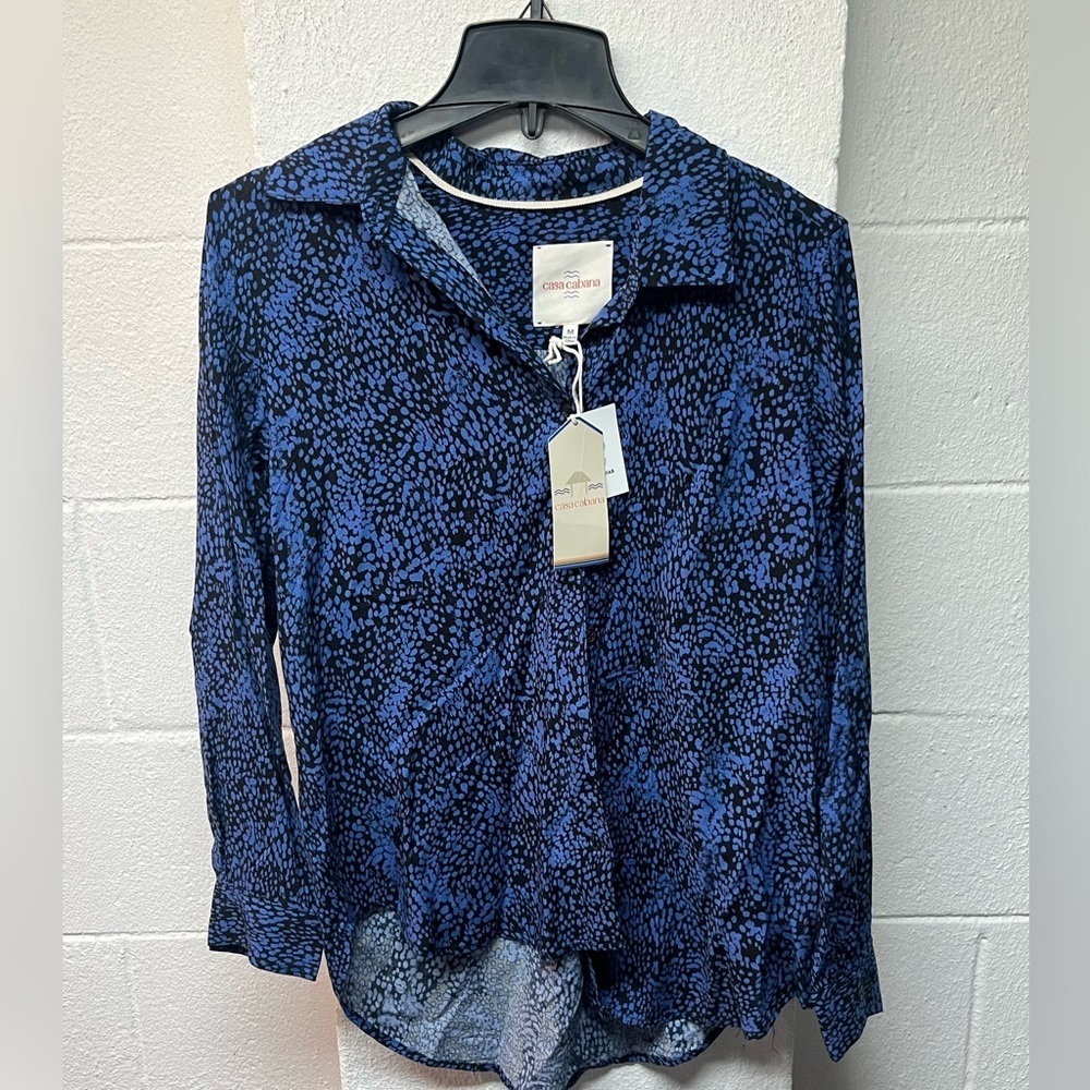 casa cabana | Tops | Nwt Casa Cabana Long Sleeve Animal Print. M